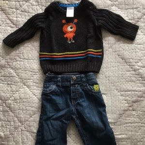 Gymboree sweater and jeans set